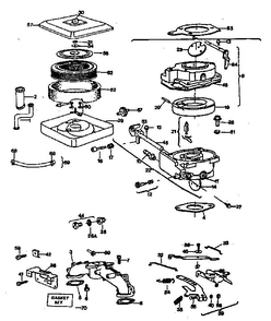 Air Cleaner-Carburetor Group Diagram and Parts List for 422400-422499 0750-01 Briggs and Stratton Engine